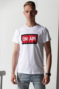 Basic T-shirt with stamp - White - PLM T-Shirts