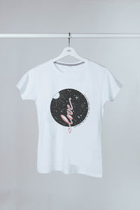Basic T-shirt with stamp - White
